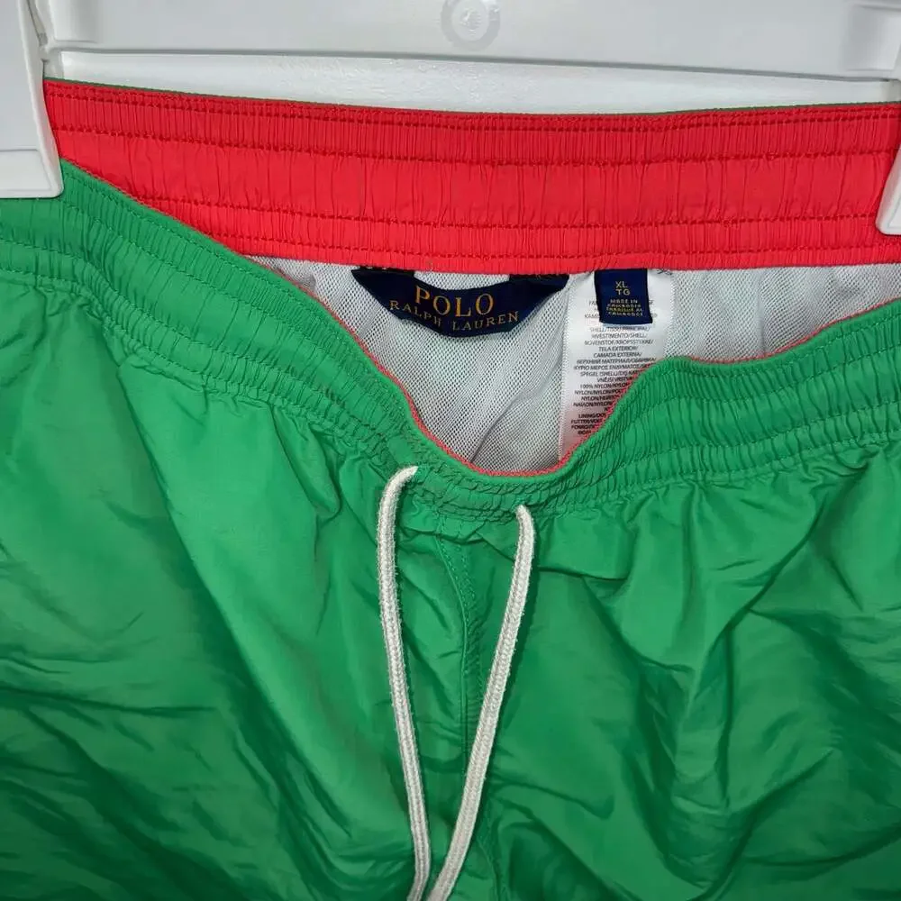 Polo Ralph Lauren Traveler Solid Green Swim Shorts XL Like New